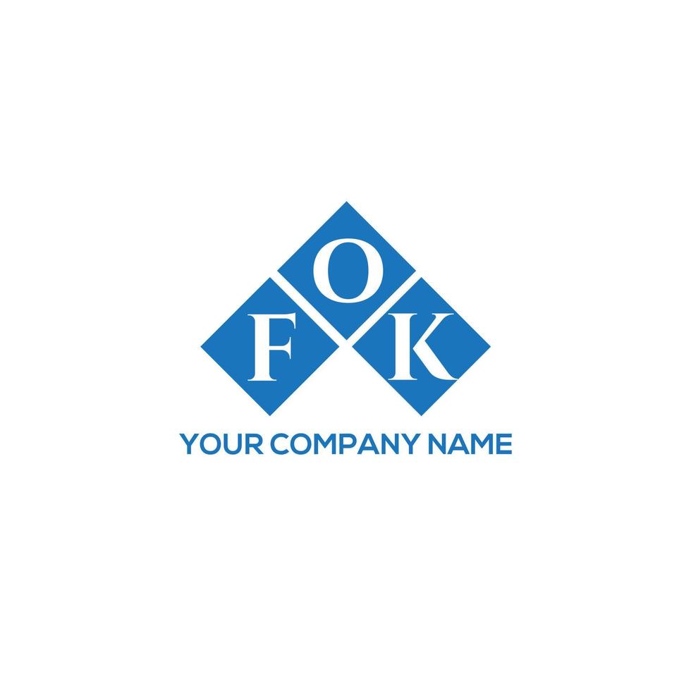 fok kreative Initialen schreiben Logo-Konzept. fok-Brief-Design.fok-Brief-Logo-Design auf weißem Hintergrund. fok kreative Initialen schreiben Logo-Konzept. Fok-Buchstaben-Design. vektor