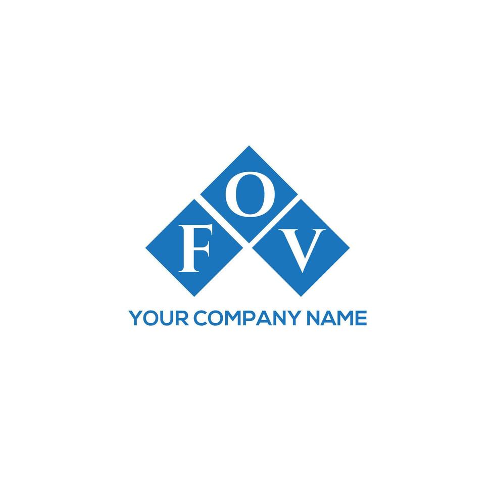 fov brev logotyp design på vit bakgrund. fov kreativa initialer brev logotyp koncept. fov bokstavsdesign. vektor
