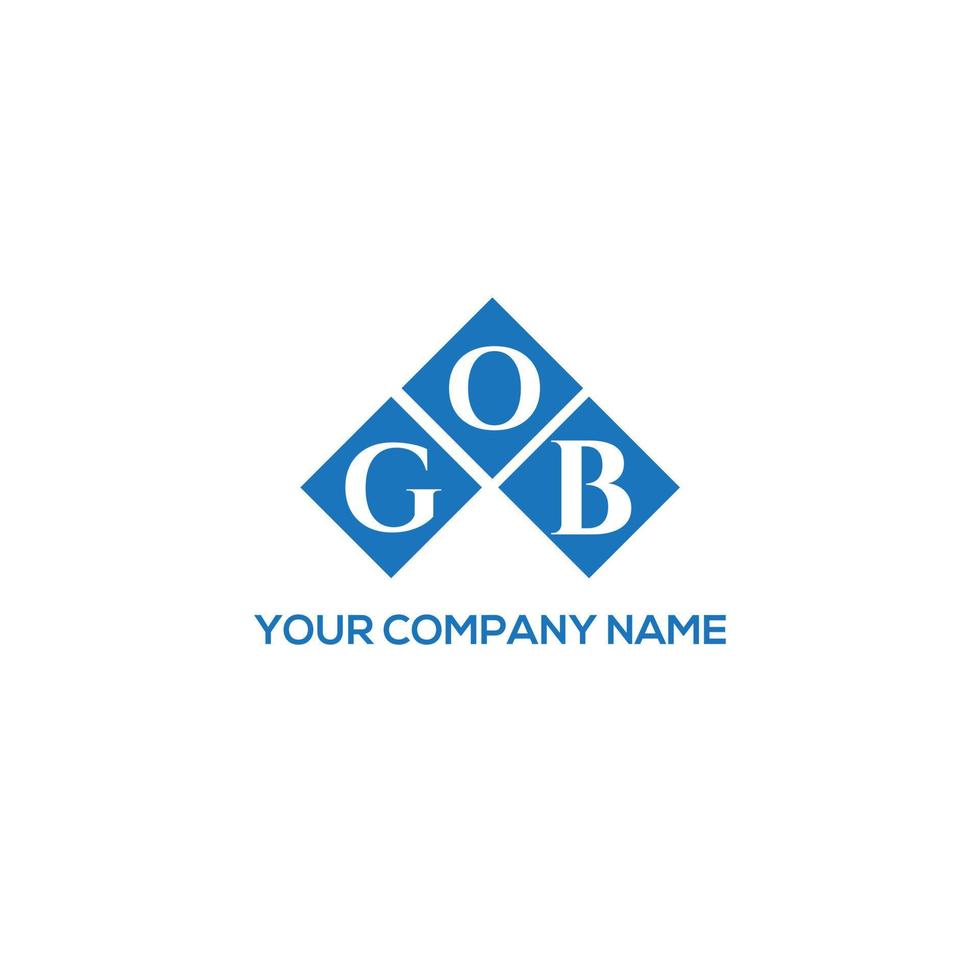 gob brev logotyp design på vit bakgrund. gob kreativa initialer brev logotyp koncept. gob bokstav design. vektor