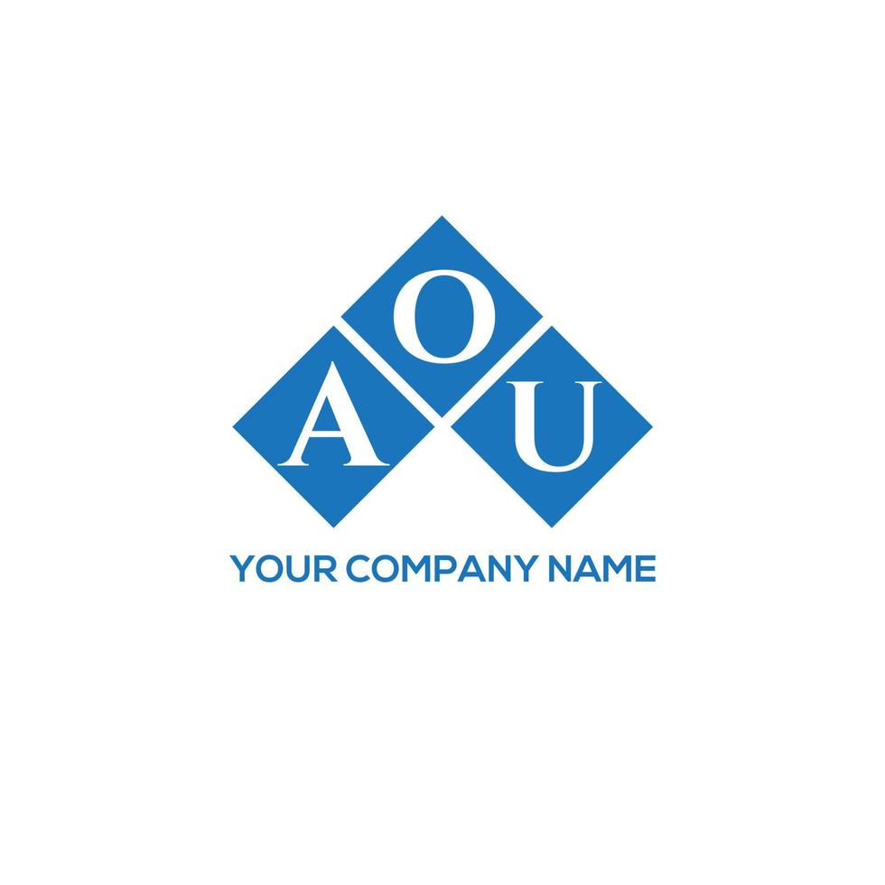 aou kreativa initialer brev logotyp koncept. aou brev design.aou brev logotyp design på vit bakgrund. aou kreativa initialer brev logotyp koncept. aou bokstavsdesign. vektor