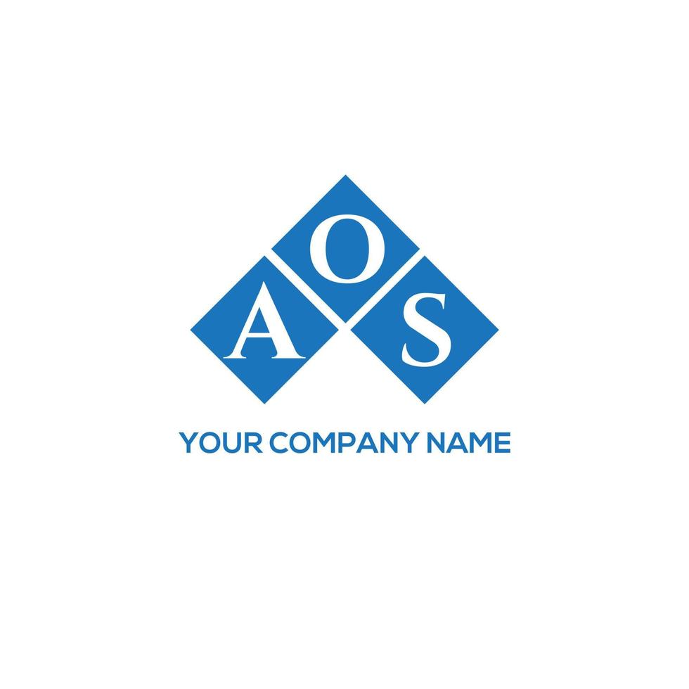 AOS-Brief-Logo-Design auf weißem Hintergrund. aos kreatives Initialen-Buchstaben-Logo-Konzept. aos Briefgestaltung. vektor