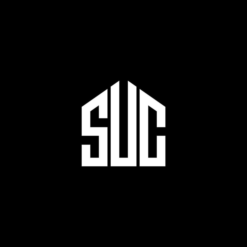 suc brev logotyp design på svart bakgrund. suc kreativa initialer brev logotyp koncept. suc bokstav design. vektor