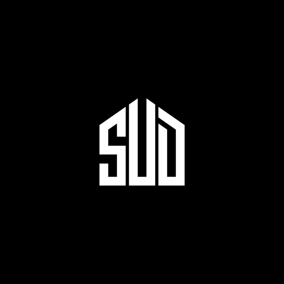 sud brev logotyp design på svart bakgrund. sud kreativa initialer brev logotyp koncept. sud bokstavsdesign. vektor