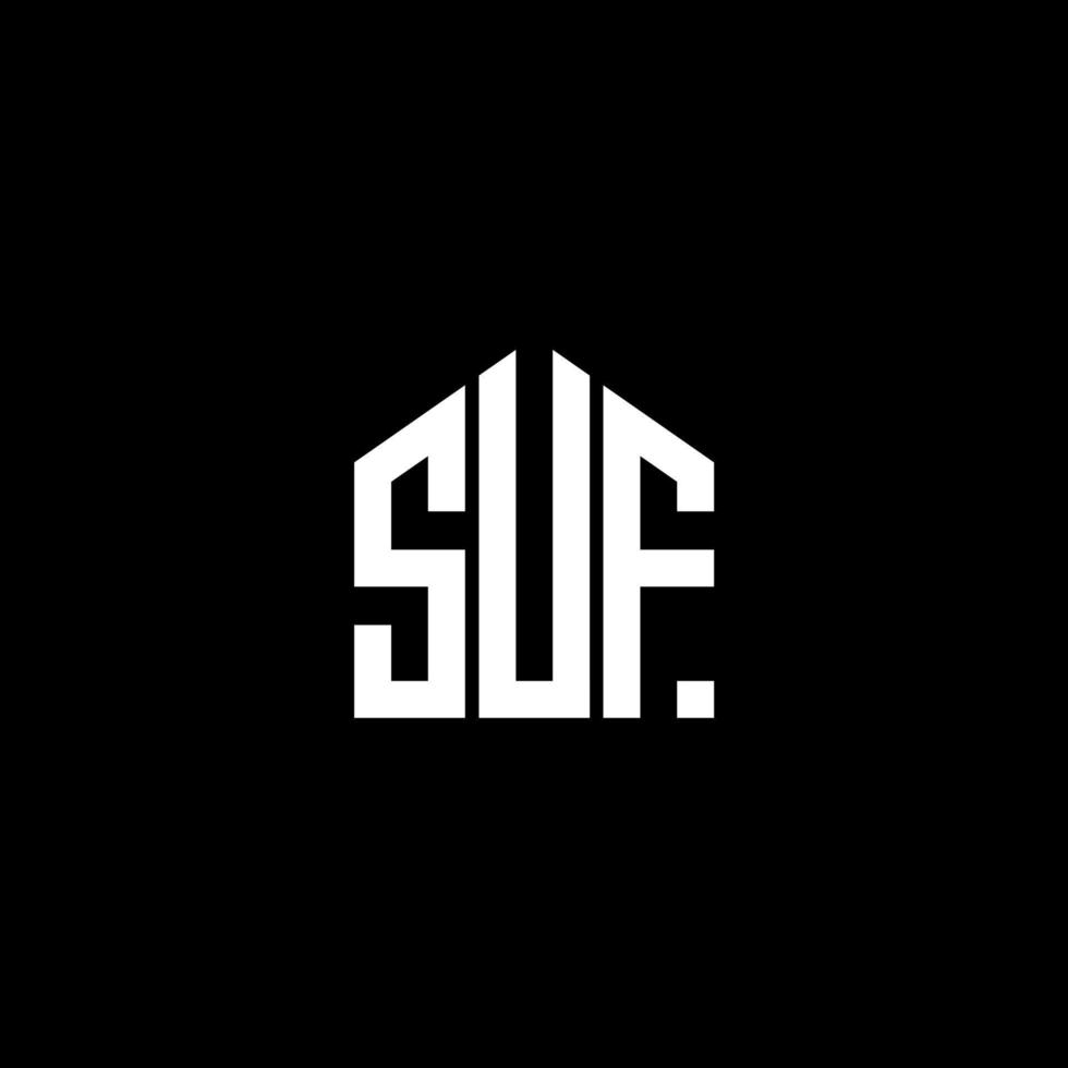 suf-Buchstaben-Logo-Design auf schwarzem Hintergrund. suf kreative Initialen schreiben Logo-Konzept. suf Briefgestaltung. vektor