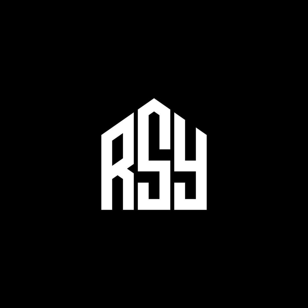 rsy kreativa initialer brev logotyp koncept. rsy letter design.rsy letter logo design på svart bakgrund. rsy kreativa initialer brev logotyp koncept. rsy brev design. vektor