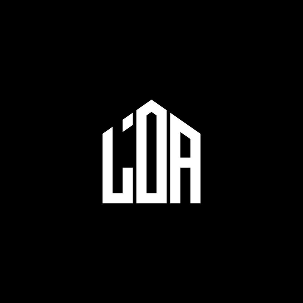 Loa-Buchstaben-Logo-Design auf schwarzem Hintergrund. loa kreative Initialen schreiben Logo-Konzept. Loa Briefdesign. vektor