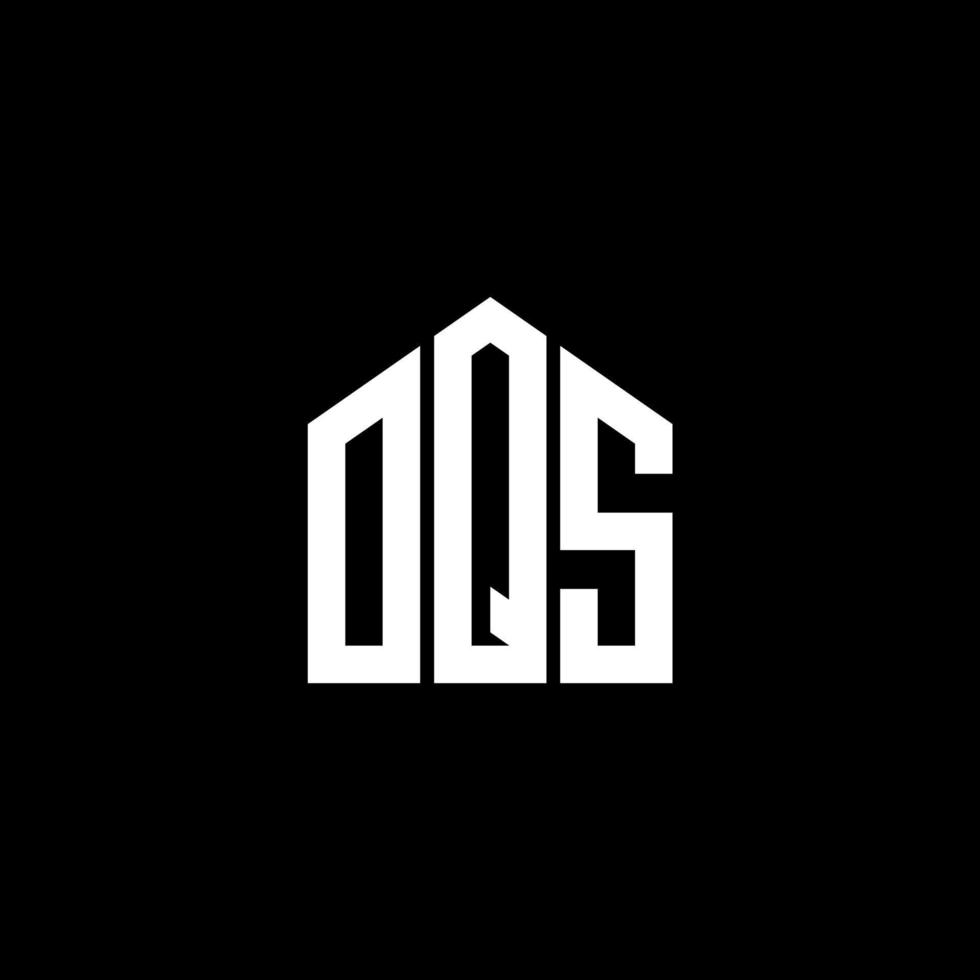 oqs letter design.oqs letter logo design på svart bakgrund. oqs kreativa initialer brev logotyp koncept. oqs letter design.oqs letter logo design på svart bakgrund. o vektor