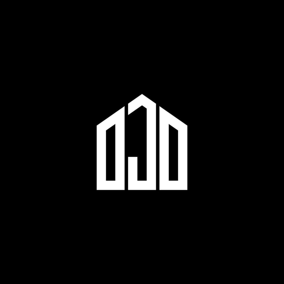 Ojo-Brief-Logo-Design auf schwarzem Hintergrund. ojo kreative Initialen schreiben Logo-Konzept. ojo Briefgestaltung. vektor