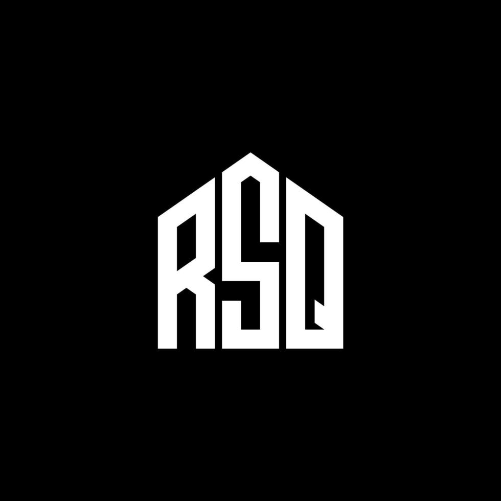 rsq brev logotyp design på svart bakgrund. rsq kreativa initialer bokstavslogotyp koncept. rsq bokstavsdesign. vektor