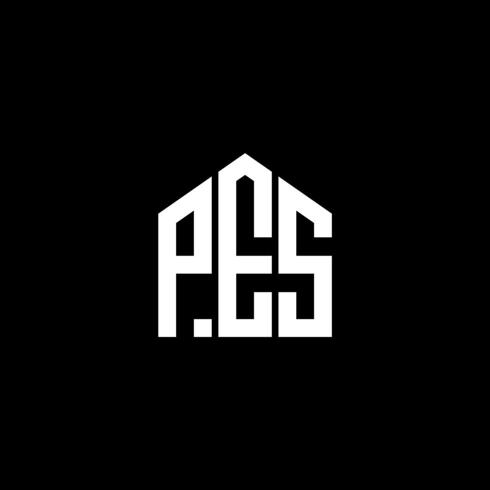 pes-Buchstaben-Logo-Design auf schwarzem Hintergrund. pes kreative Initialen schreiben Logo-Konzept. Pes-Buchstaben-Design. vektor