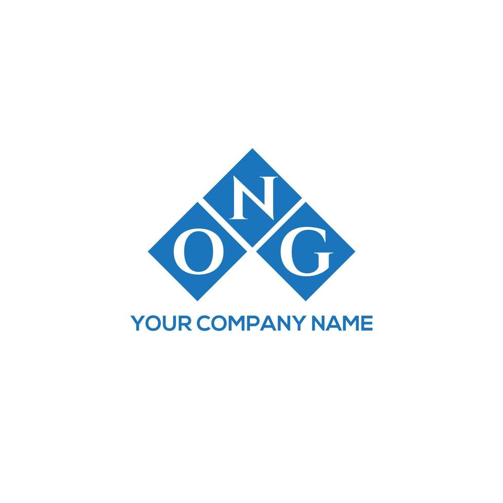ong-Buchstaben-Logo-Design auf weißem Hintergrund. ong kreative Initialen schreiben Logo-Konzept. lange Briefgestaltung. vektor