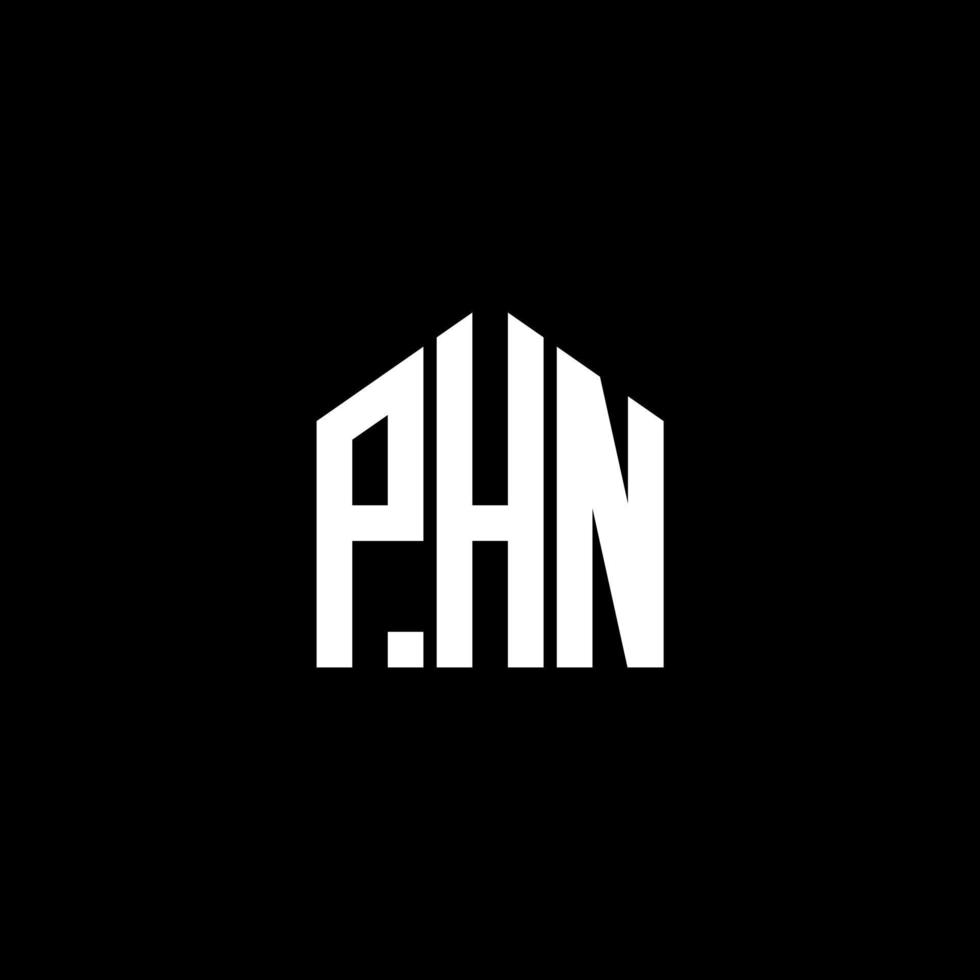 phn brev logotyp design på svart bakgrund. phn kreativa initialer brev logotyp koncept. phn-brevdesign. vektor