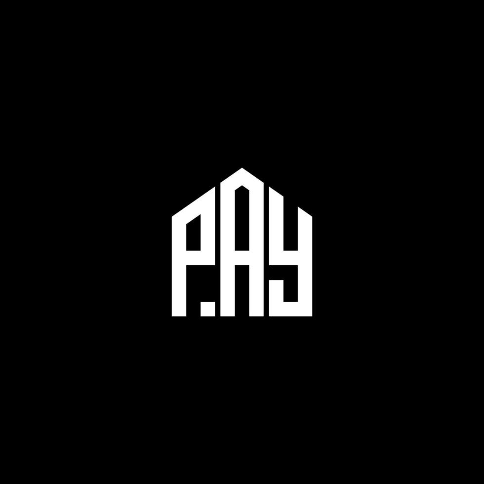 Pay-Brief-Design. Pay-Brief-Logo-Design auf schwarzem Hintergrund. Zahlen Sie kreative Initialen schreiben Logo-Konzept. Pay-Brief-Design. Pay-Brief-Logo-Design auf schwarzem Hintergrund. p vektor