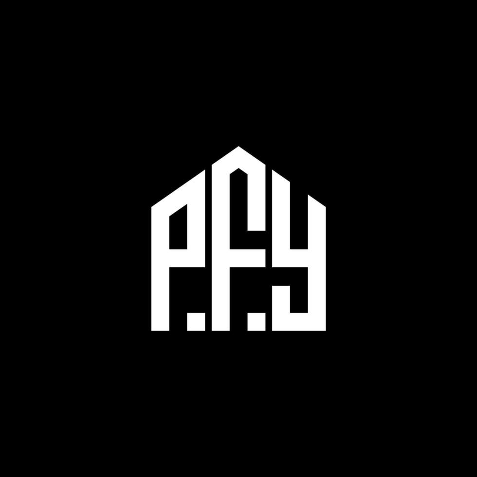 pfy-Buchstaben-Logo-Design auf schwarzem Hintergrund. pfy kreative Initialen schreiben Logo-Konzept. pfy Briefgestaltung. vektor