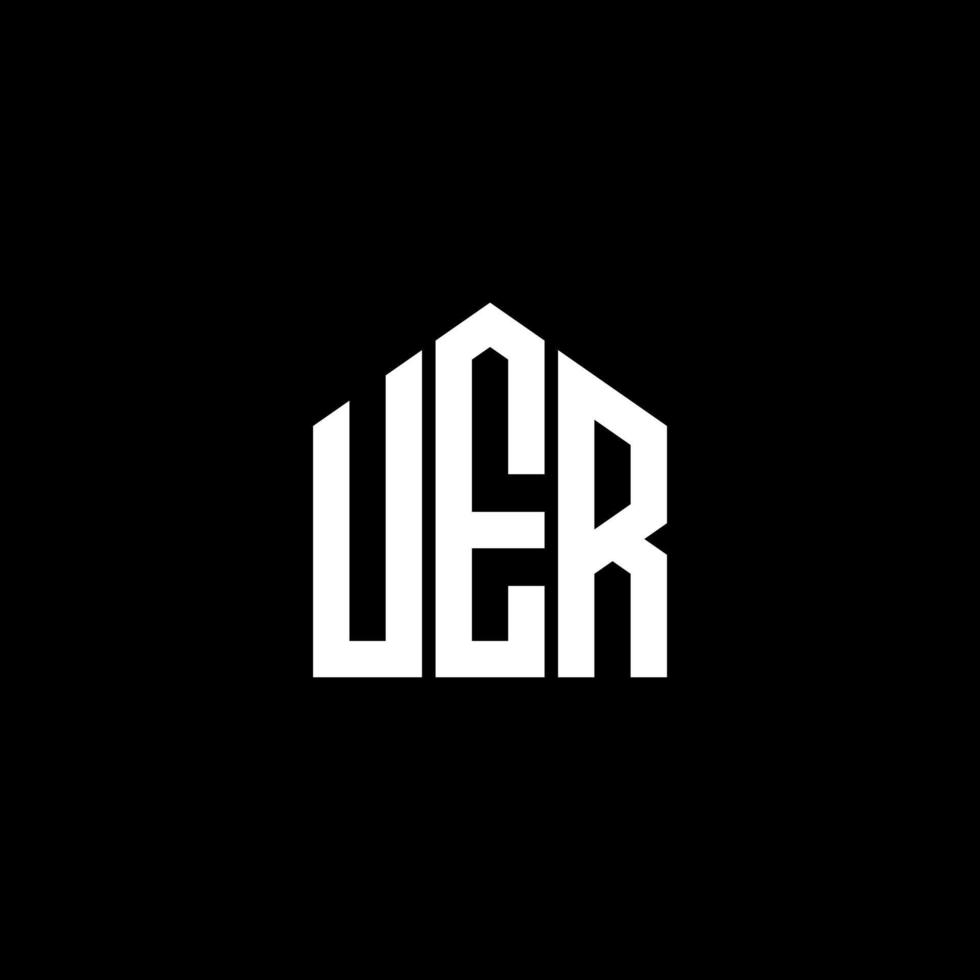 uer-Buchstaben-Logo-Design auf schwarzem Hintergrund. uer kreatives Initialen-Buchstaben-Logo-Konzept. Ihr Briefdesign. vektor