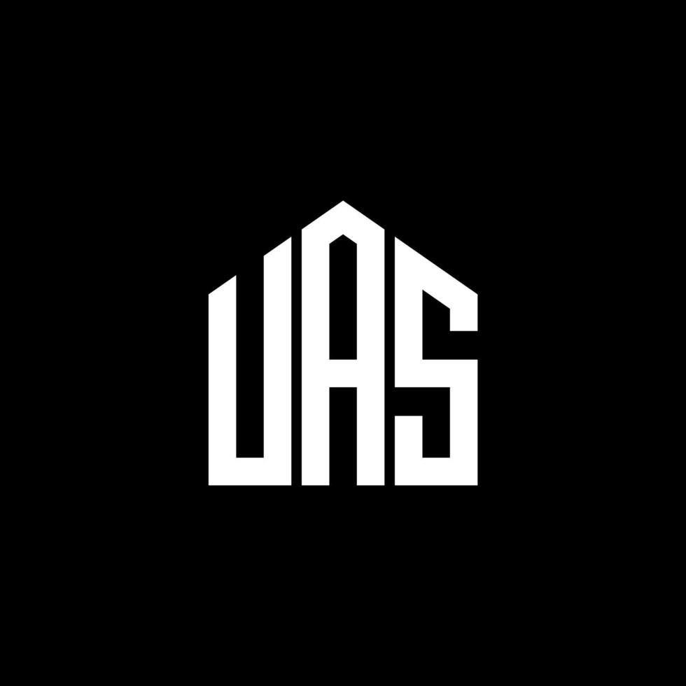 Uas brev logotyp design på svart bakgrund. uas kreativa initialer brev logotyp koncept. uas bokstavsdesign. vektor