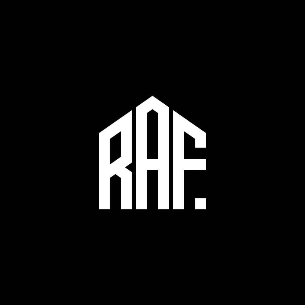 raf-Buchstaben-Logo-Design auf schwarzem Hintergrund. raf kreative Initialen schreiben Logo-Konzept. raf Briefgestaltung. vektor