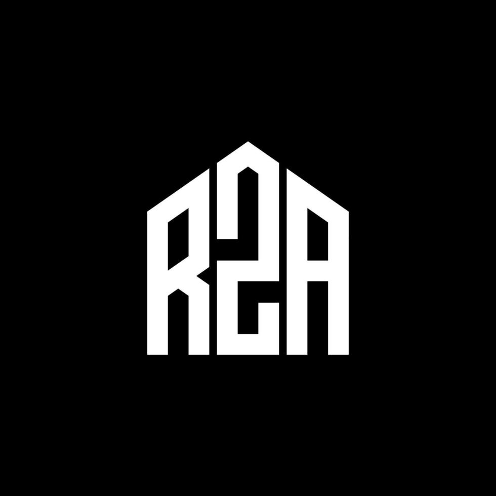 rza-Buchstaben-Design. rza-Buchstaben-Logo-Design auf schwarzem Hintergrund. rza kreatives Initialen-Buchstaben-Logo-Konzept. rza-Buchstaben-Design. rza-Buchstaben-Logo-Design auf schwarzem Hintergrund. r vektor