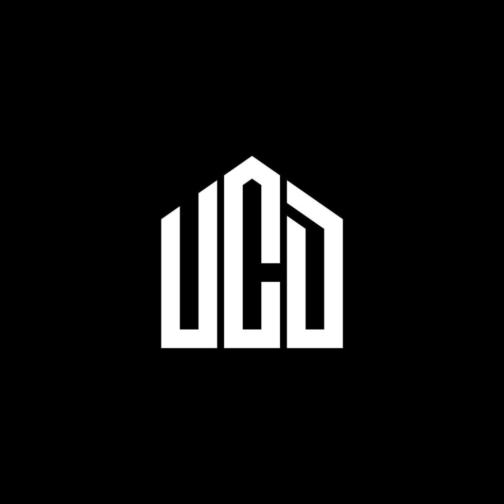 Ucd brev logotyp design på svart bakgrund. UCD kreativa initialer brev logotyp koncept. Ucd-bokstavsdesign. vektor