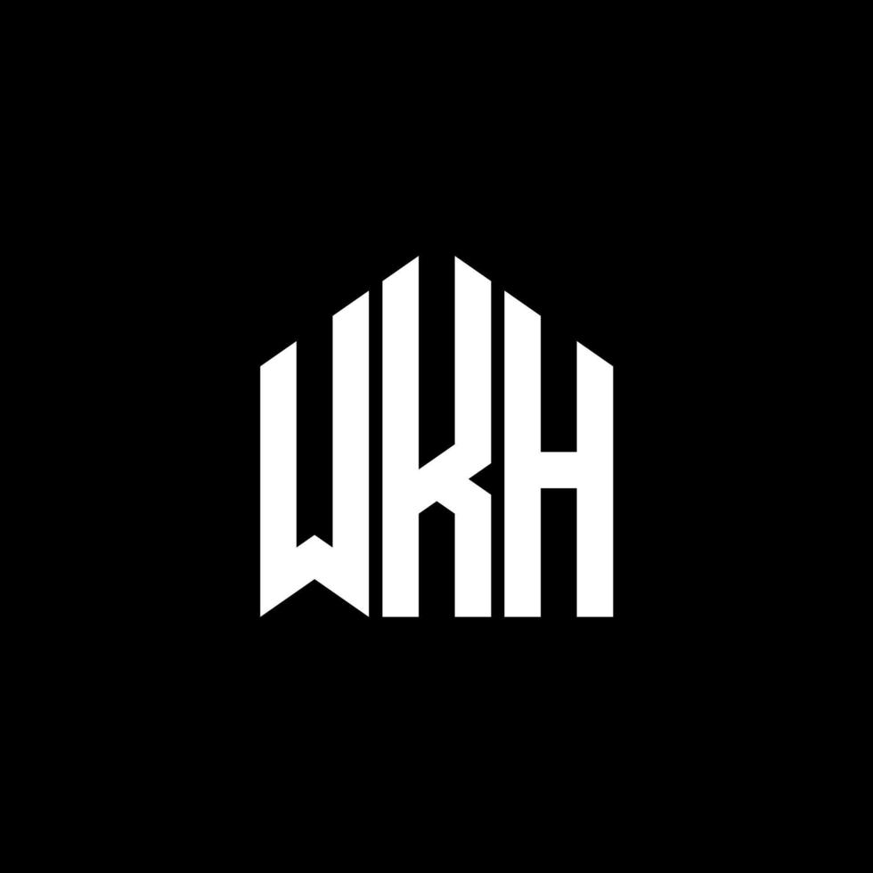 wkh-Buchstaben-Logo-Design auf schwarzem Hintergrund. wkh kreative Initialen schreiben Logo-Konzept. wkh Briefgestaltung. vektor