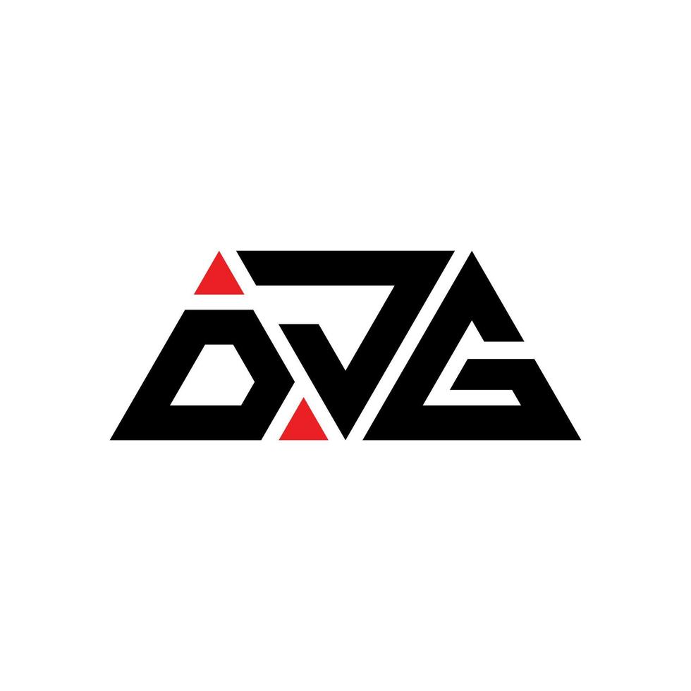 djg-Dreieck-Buchstaben-Logo-Design mit Dreiecksform. Djg-Dreieck-Logo-Design-Monogramm. Djg-Dreieck-Vektor-Logo-Vorlage mit roter Farbe. djg dreieckiges Logo einfaches, elegantes und luxuriöses Logo. djg vektor