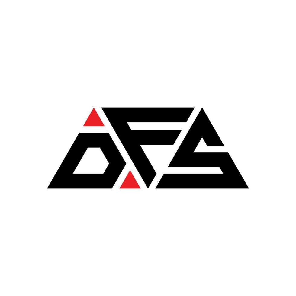 dfs-Dreieck-Buchstaben-Logo-Design mit Dreiecksform. DFS-Dreieck-Logo-Design-Monogramm. DFS-Dreieck-Vektor-Logo-Vorlage mit roter Farbe. dfs dreieckiges Logo einfaches, elegantes und luxuriöses Logo. dfs vektor