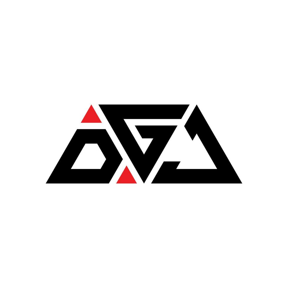 dgj-Dreieck-Buchstaben-Logo-Design mit Dreiecksform. dgj-Dreieck-Logo-Design-Monogramm. dgj-Dreieck-Vektor-Logo-Vorlage mit roter Farbe. dgj dreieckiges Logo einfaches, elegantes und luxuriöses Logo. dgj vektor