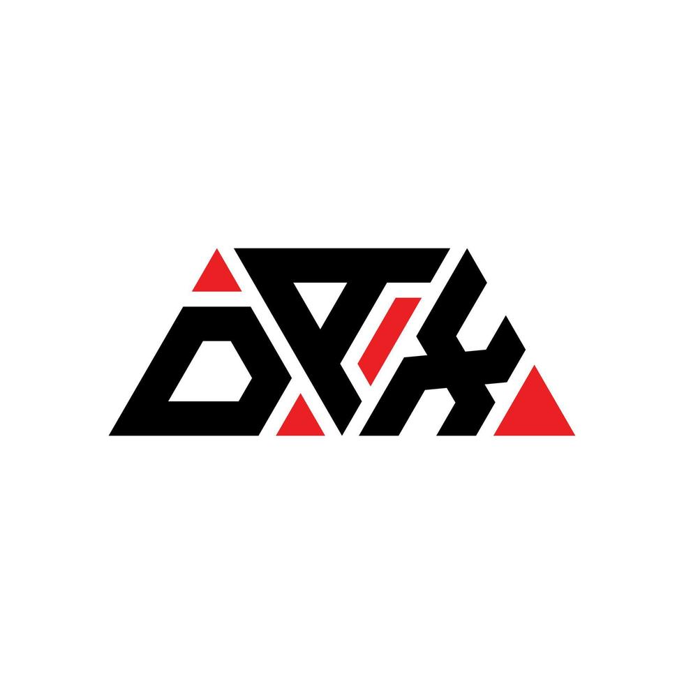 Dax-Dreieck-Buchstaben-Logo-Design mit Dreiecksform. Dax-Dreieck-Logo-Design-Monogramm. Dax-Dreieck-Vektor-Logo-Vorlage mit roter Farbe. dax dreieckiges logo einfaches, elegantes und luxuriöses logo. dax vektor