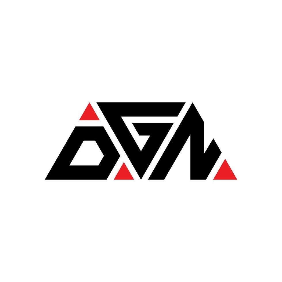 dgn-Dreieck-Buchstaben-Logo-Design mit Dreiecksform. dgn-Dreieck-Logo-Design-Monogramm. dgn-Dreieck-Vektor-Logo-Vorlage mit roter Farbe. dgn dreieckiges Logo einfaches, elegantes und luxuriöses Logo. dgn vektor