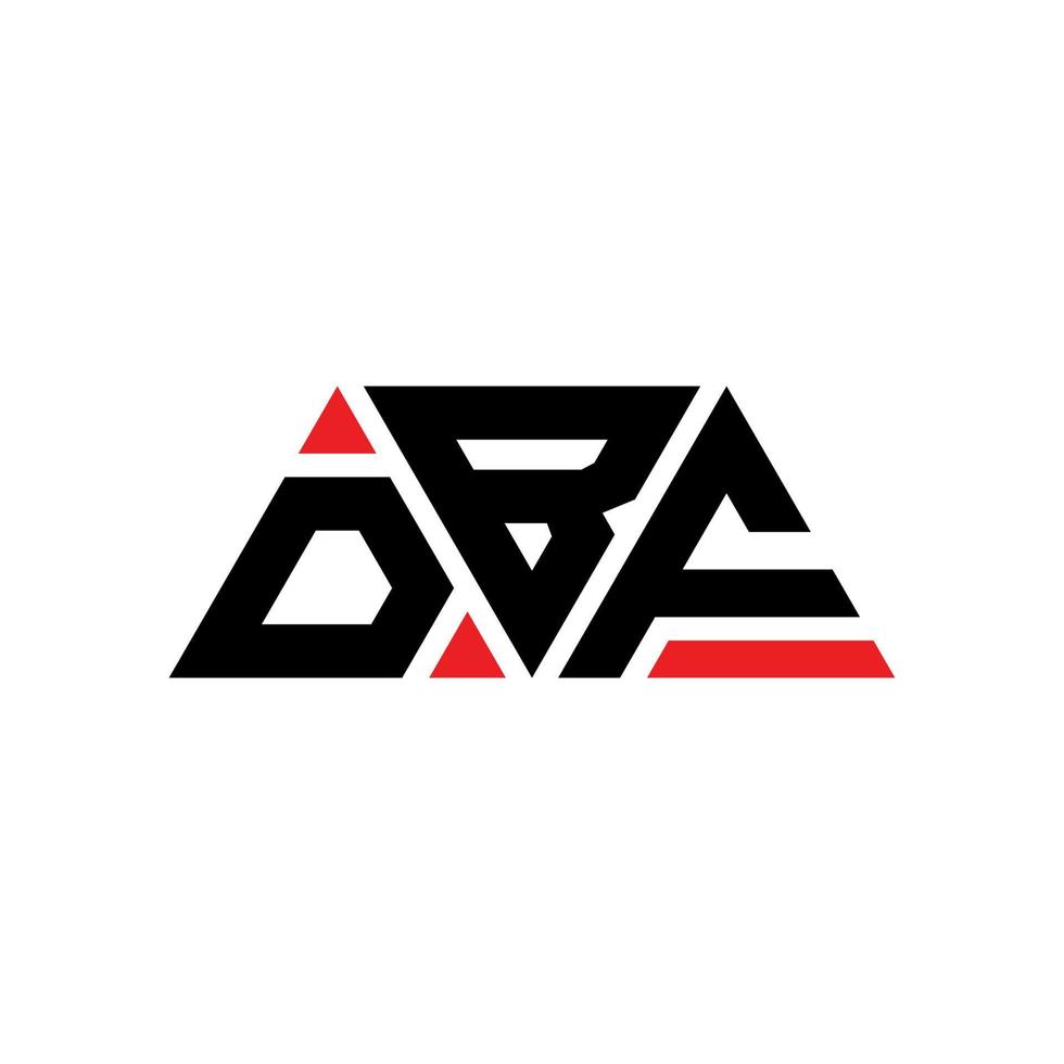 dbf-Dreieck-Buchstaben-Logo-Design mit Dreiecksform. dbf-Dreieck-Logo-Design-Monogramm. dbf-Dreieck-Vektor-Logo-Vorlage mit roter Farbe. dbf dreieckiges Logo einfaches, elegantes und luxuriöses Logo. dbf vektor