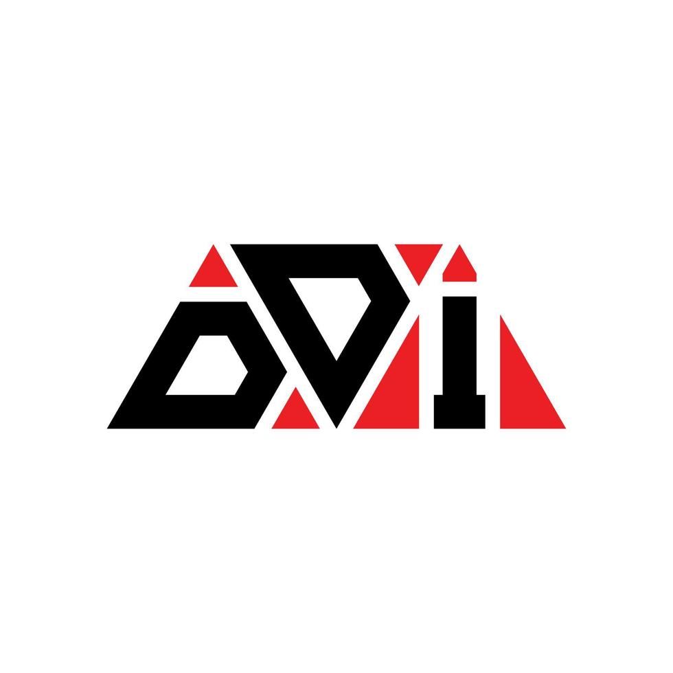 ddi-Dreieck-Buchstaben-Logo-Design mit Dreiecksform. ddi-Dreieck-Logo-Design-Monogramm. DDI-Dreieck-Vektor-Logo-Vorlage mit roter Farbe. ddi dreieckiges Logo einfaches, elegantes und luxuriöses Logo. ddi vektor