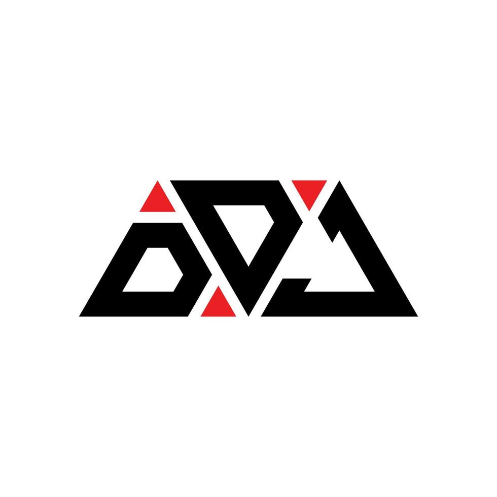 ddj-Dreieck-Buchstaben-Logo-Design mit Dreiecksform. ddj-Dreieck-Logo-Design-Monogramm. ddj-Dreieck-Vektor-Logo-Vorlage mit roter Farbe. ddj dreieckiges Logo einfaches, elegantes und luxuriöses Logo. ddj vektor