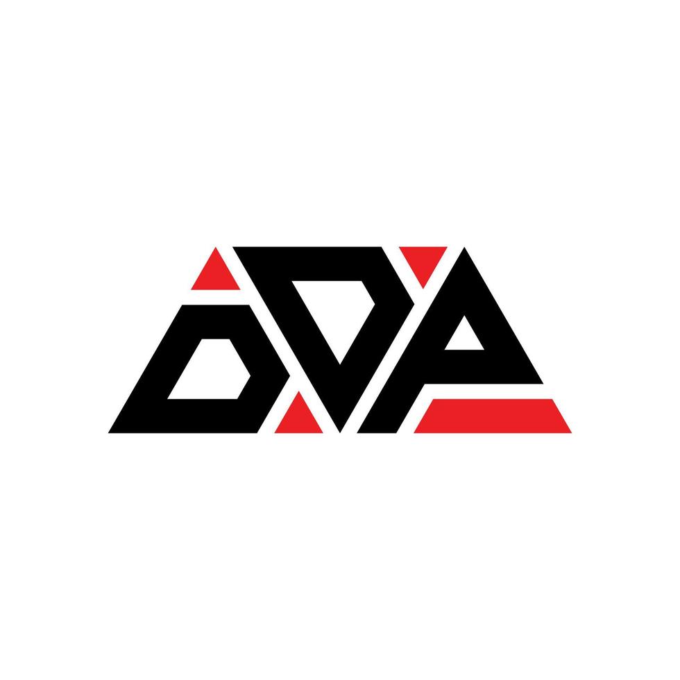 ddp-Dreieck-Buchstaben-Logo-Design mit Dreiecksform. DDP-Dreieck-Logo-Design-Monogramm. ddp-Dreieck-Vektor-Logo-Vorlage mit roter Farbe. ddp dreieckiges Logo einfaches, elegantes und luxuriöses Logo. ddp vektor