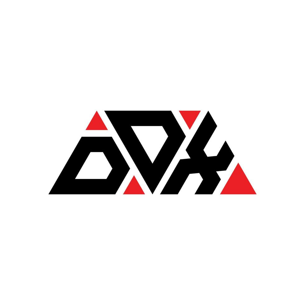 ddx-Dreieck-Buchstaben-Logo-Design mit Dreiecksform. DDX-Dreieck-Logo-Design-Monogramm. ddx-Dreieck-Vektor-Logo-Vorlage mit roter Farbe. ddx dreieckiges Logo einfaches, elegantes und luxuriöses Logo. ddx vektor