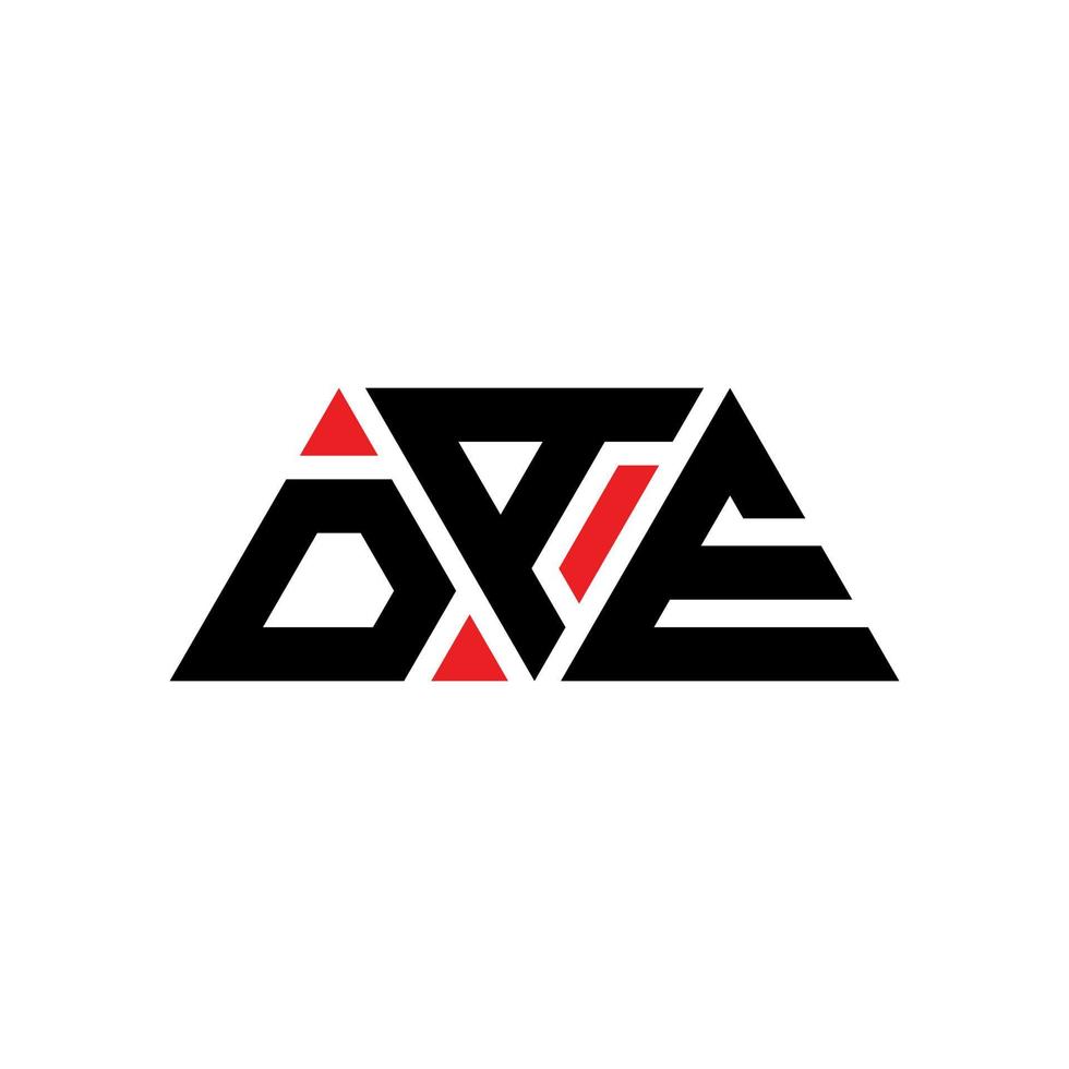 dae Dreiecksbuchstaben-Logo-Design mit Dreiecksform. Dae-Dreieck-Logo-Design-Monogramm. Dae-Dreieck-Vektor-Logo-Vorlage mit roter Farbe. dae dreieckiges logo einfaches, elegantes und luxuriöses logo. dae vektor