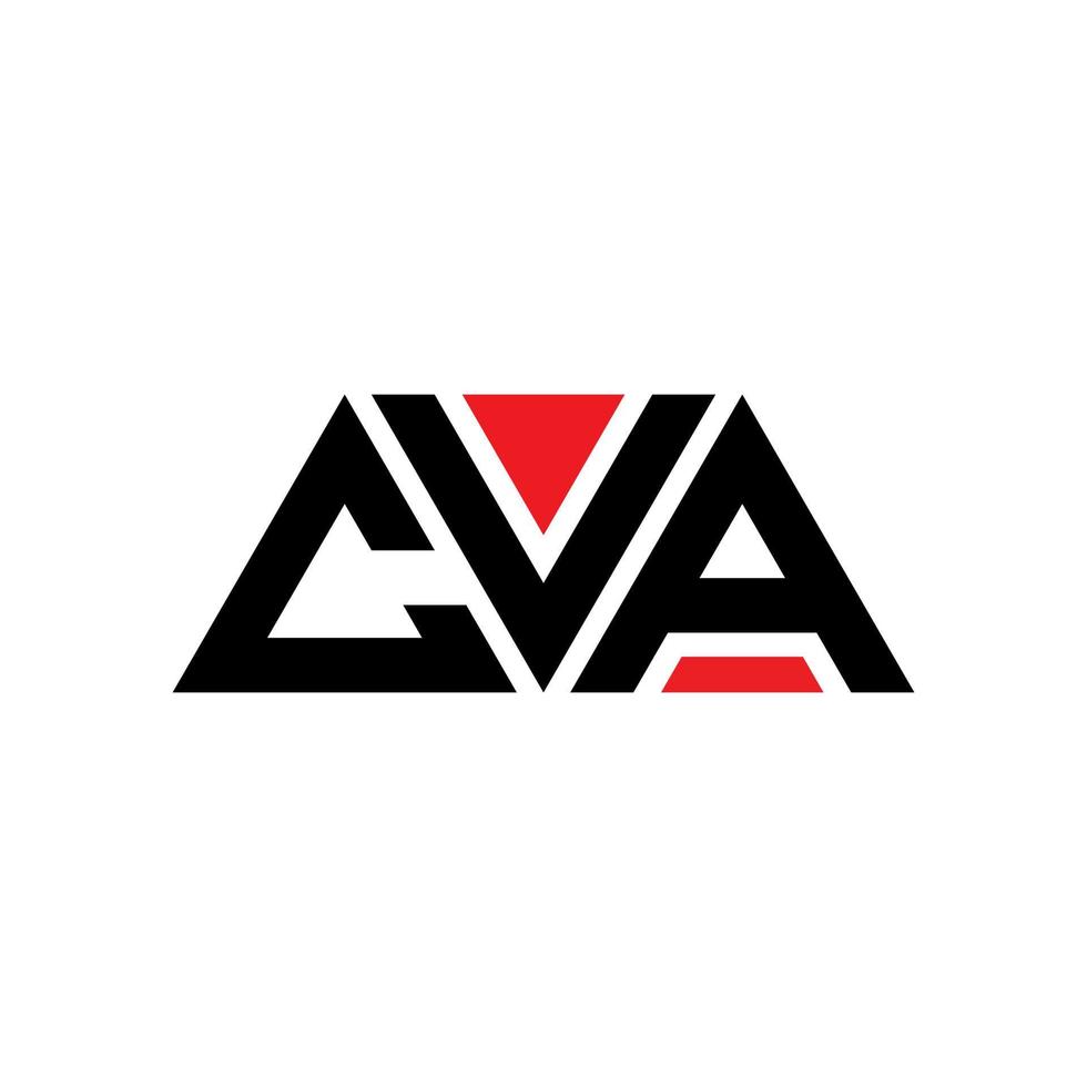 CVA-Dreieck-Buchstaben-Logo-Design mit Dreiecksform. CVA-Dreieck-Logo-Design-Monogramm. CVA-Dreieck-Vektor-Logo-Vorlage mit roter Farbe. cva dreieckiges logo einfaches, elegantes und luxuriöses logo. cva vektor