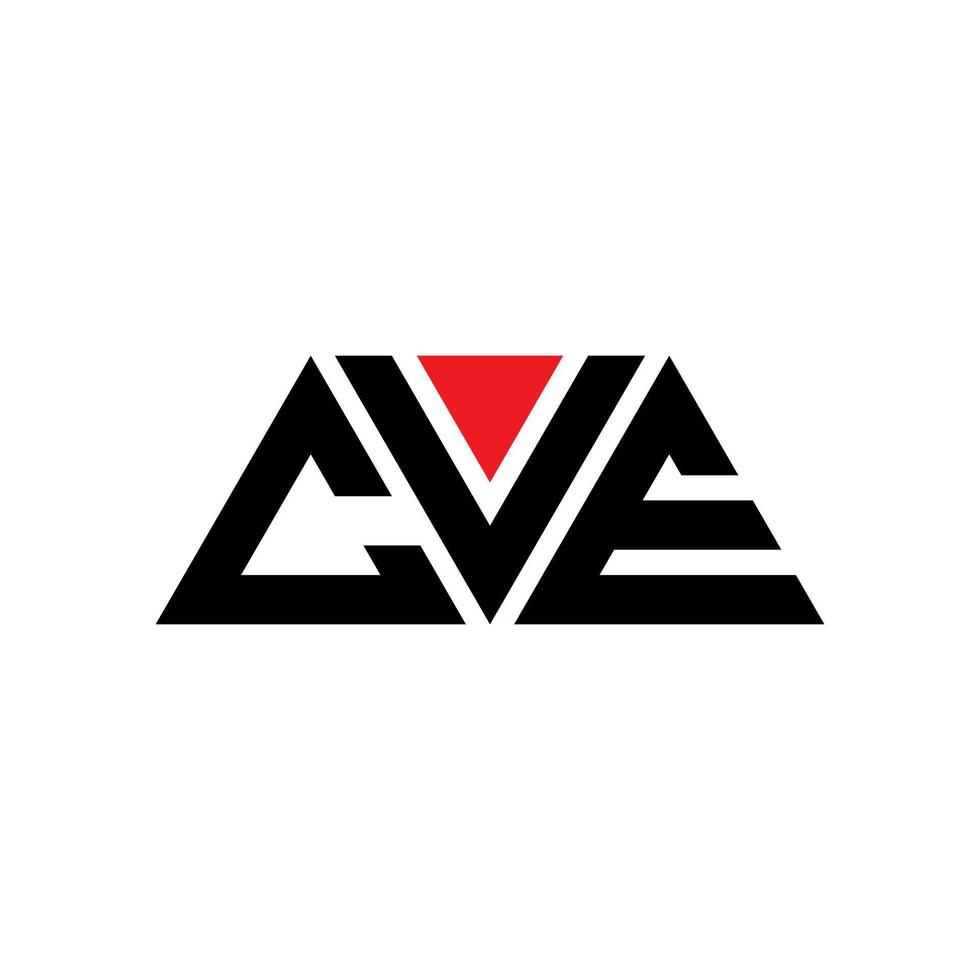 cve-Dreieck-Buchstaben-Logo-Design mit Dreiecksform. CVE-Dreieck-Logo-Design-Monogramm. cve-Dreieck-Vektor-Logo-Vorlage mit roter Farbe. cve dreieckiges Logo einfaches, elegantes und luxuriöses Logo. cve vektor