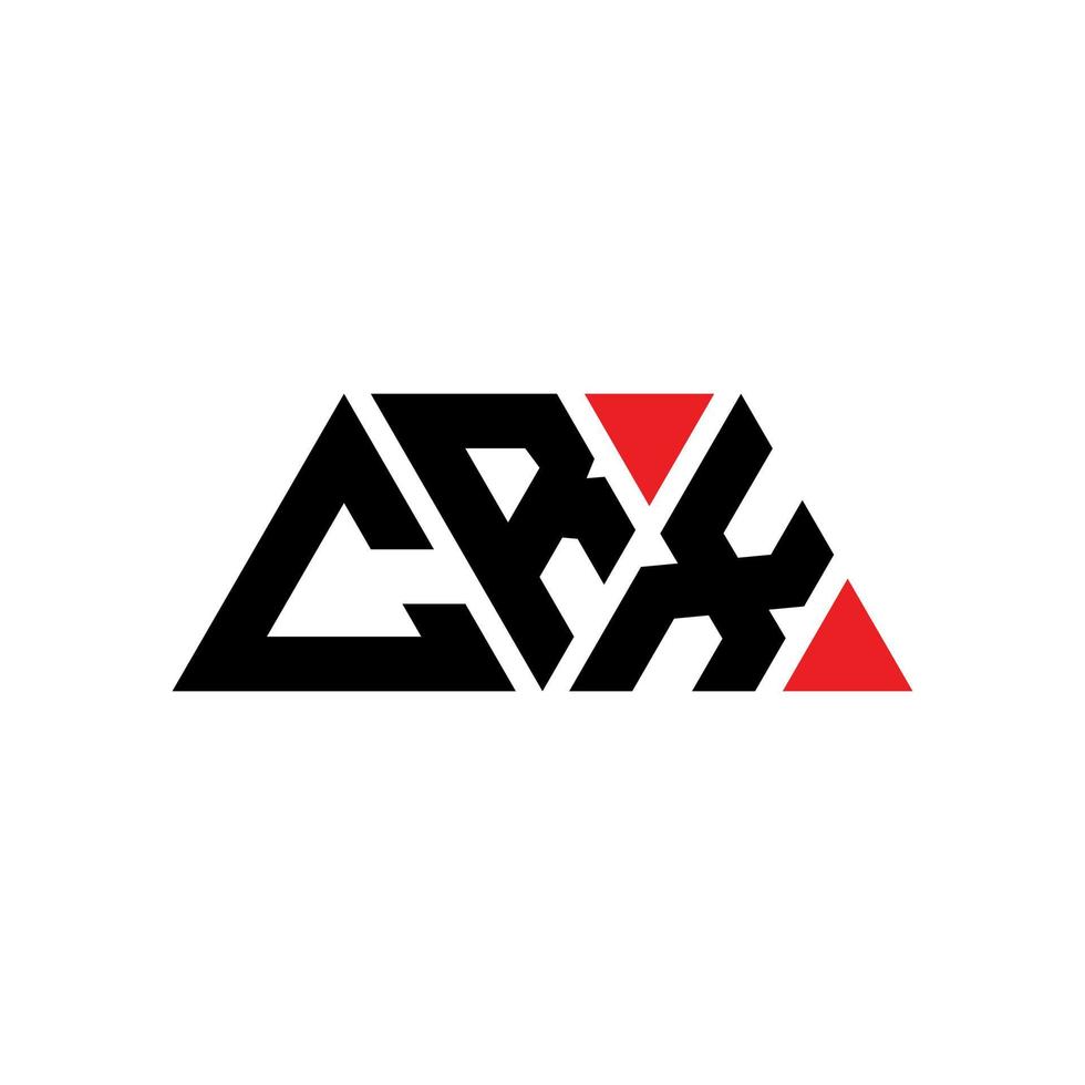 crx-Dreieck-Buchstaben-Logo-Design mit Dreiecksform. crx-Dreieck-Logo-Design-Monogramm. crx-Dreieck-Vektor-Logo-Vorlage mit roter Farbe. crx dreieckiges Logo einfaches, elegantes und luxuriöses Logo. crx vektor
