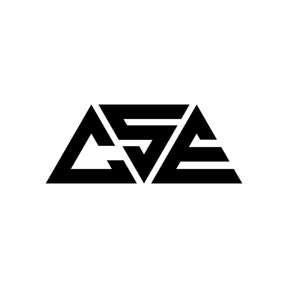 cse-Dreieck-Buchstaben-Logo-Design mit Dreiecksform. cse-Dreieck-Logo-Design-Monogramm. cse-Dreieck-Vektor-Logo-Vorlage mit roter Farbe. cse dreieckiges Logo einfaches, elegantes und luxuriöses Logo. ja vektor