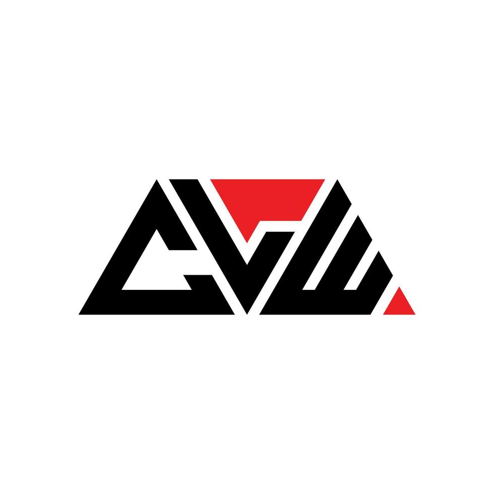 clw Dreiecksbuchstaben-Logo-Design mit Dreiecksform. clw-Dreieck-Logo-Design-Monogramm. clw dreieck vektor logo vorlage mit roter farbe. clw dreieckiges logo einfaches, elegantes und luxuriöses logo. clw