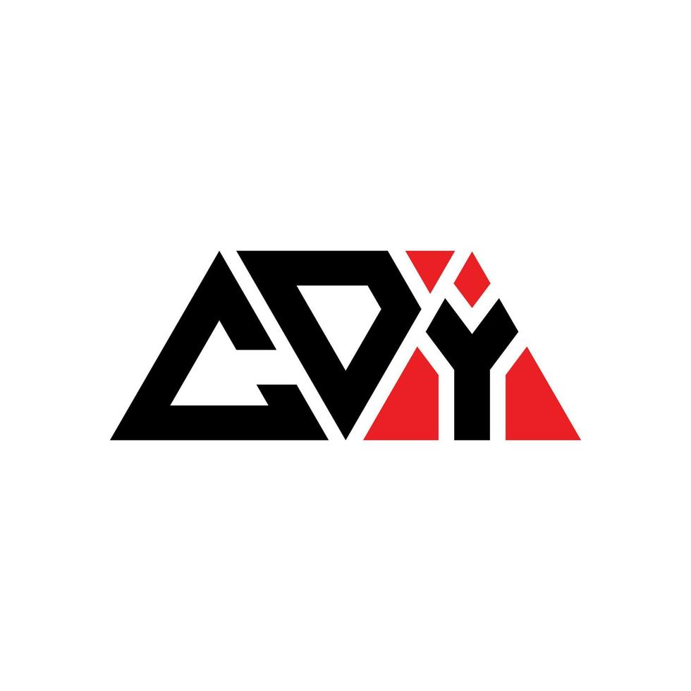 cdy-Dreieck-Buchstaben-Logo-Design mit Dreiecksform. cdy-Dreieck-Logo-Design-Monogramm. cdy-Dreieck-Vektor-Logo-Vorlage mit roter Farbe. cdy dreieckiges Logo einfaches, elegantes und luxuriöses Logo. cdy vektor