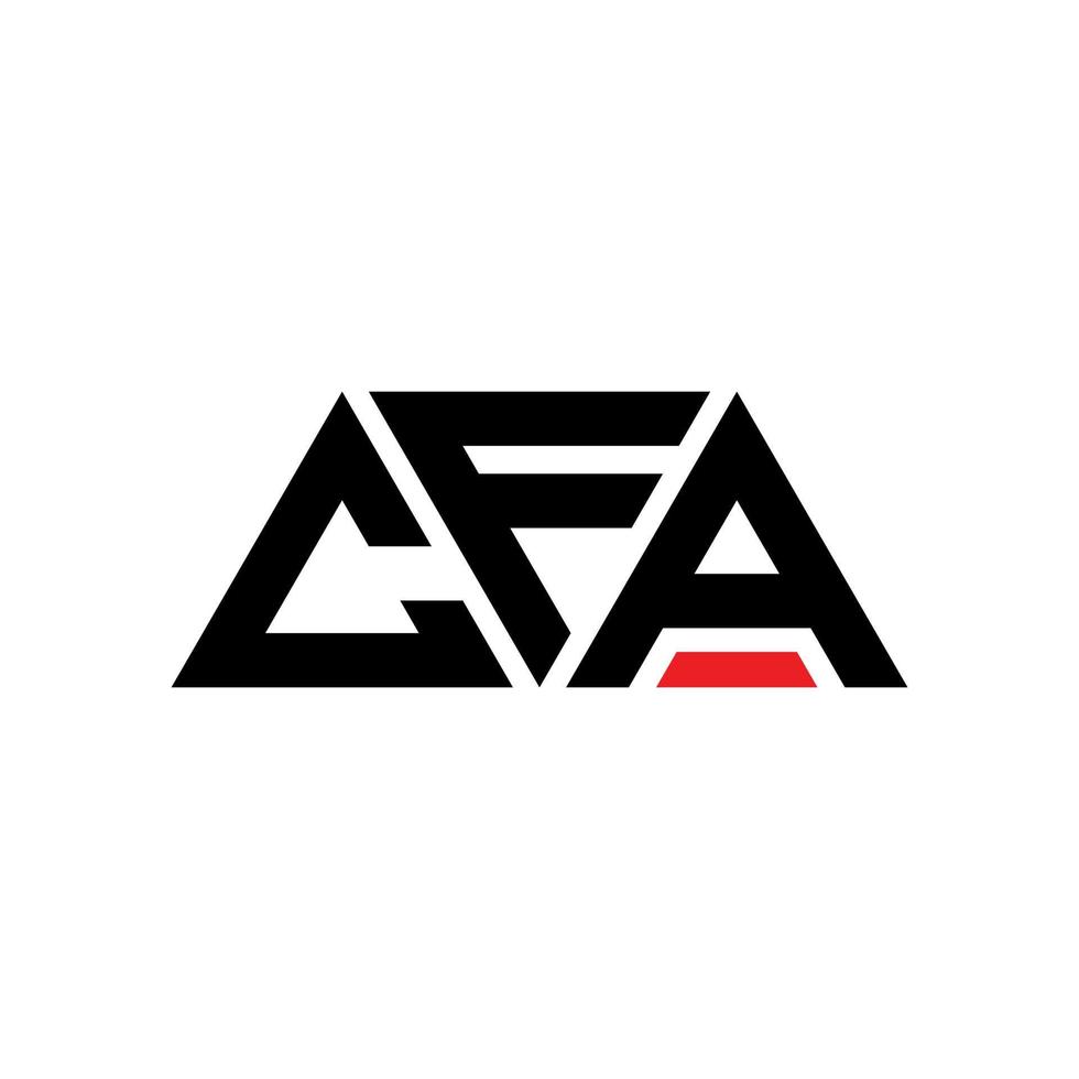 CFA-Dreieck-Buchstaben-Logo-Design mit Dreiecksform. CFA-Dreieck-Logo-Design-Monogramm. CFA-Dreieck-Vektor-Logo-Vorlage mit roter Farbe. dreieckiges cfa-logo einfaches, elegantes und luxuriöses logo. cfa vektor