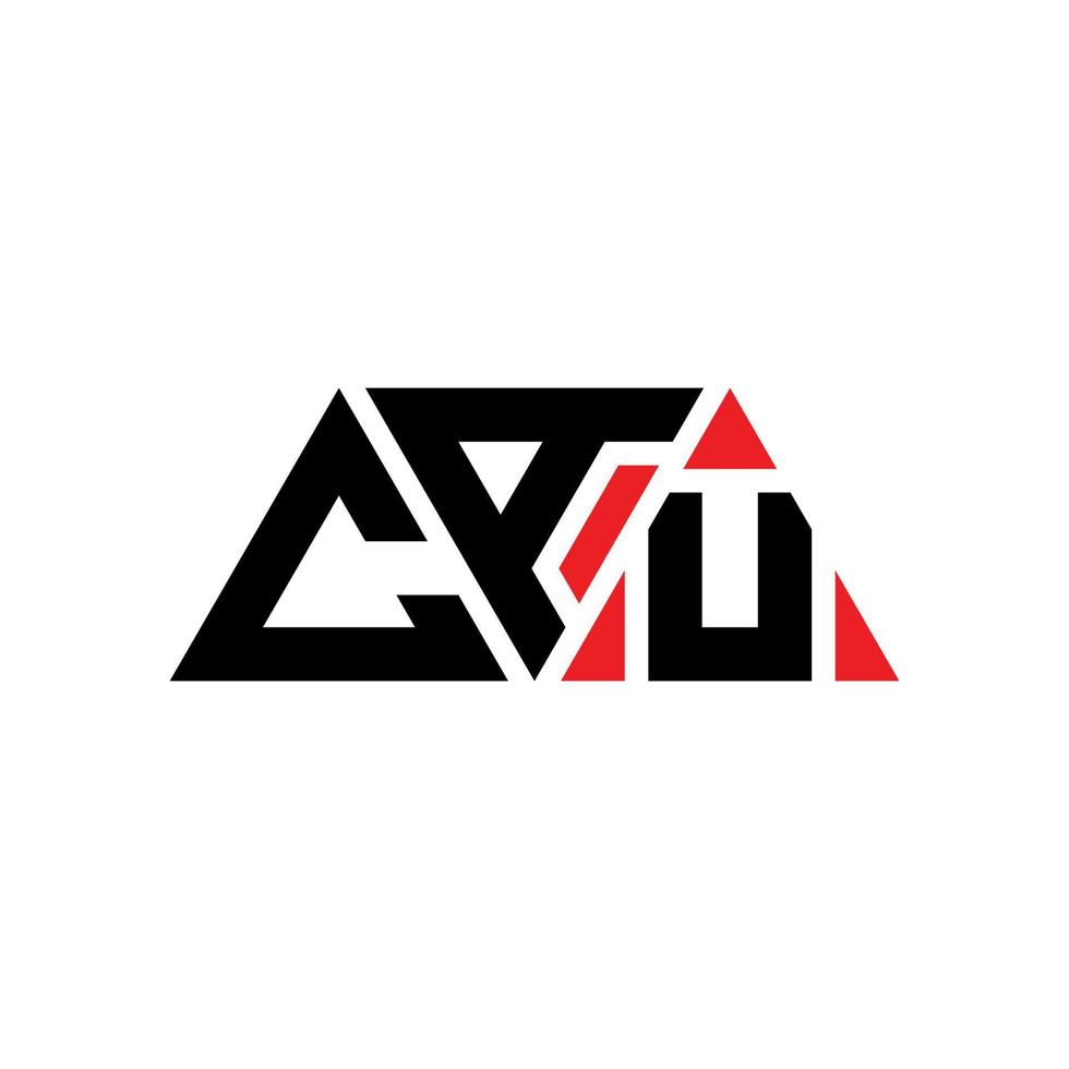 CAU-Dreieck-Buchstaben-Logo-Design mit Dreiecksform. Cau-Dreieck-Logo-Design-Monogramm. Cau-Dreieck-Vektor-Logo-Vorlage mit roter Farbe. cau dreieckiges Logo einfaches, elegantes und luxuriöses Logo. kau vektor