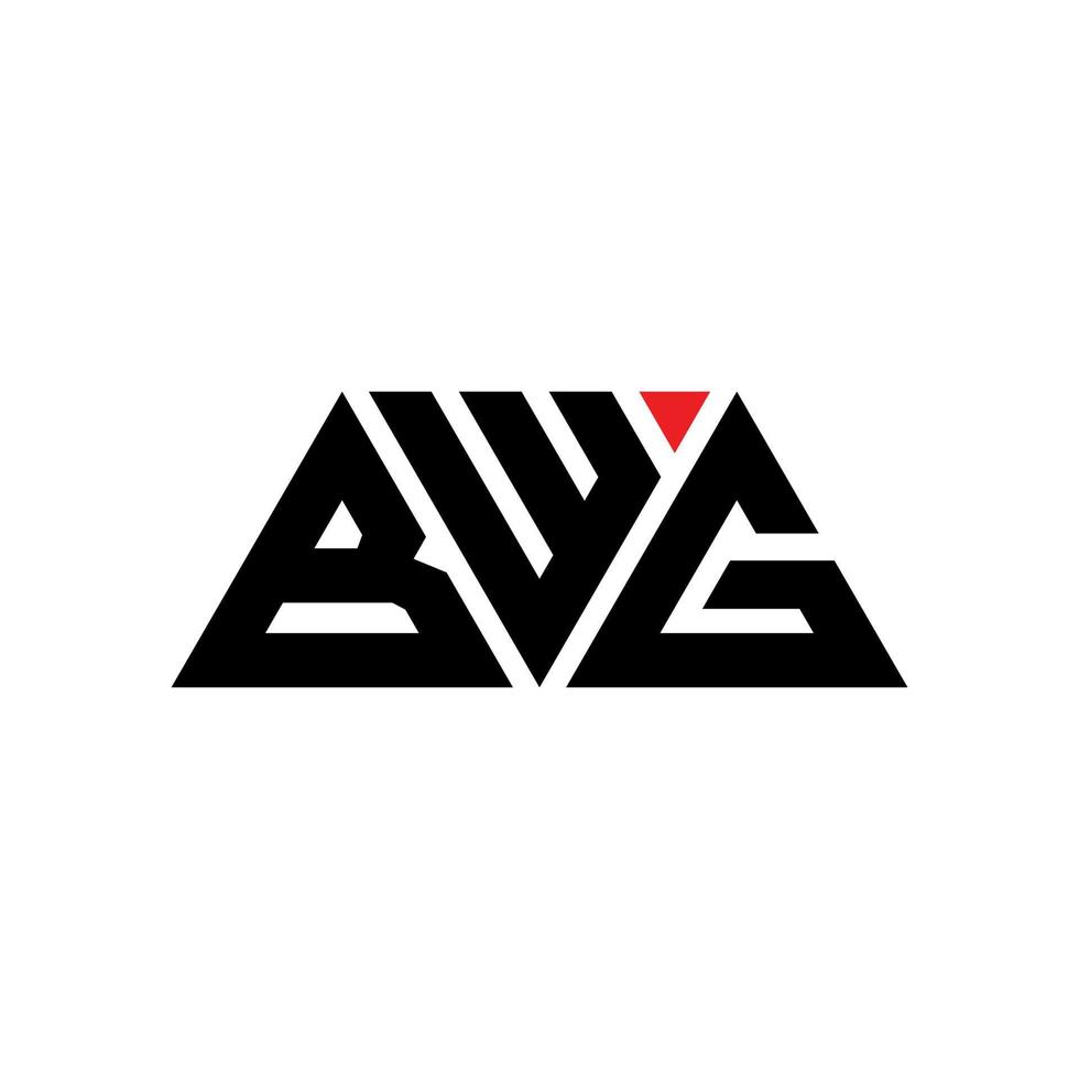 bwg-Dreieck-Buchstaben-Logo-Design mit Dreiecksform. bwg dreieck logo design monogramm. BWG-Dreieck-Vektor-Logo-Vorlage mit roter Farbe. bwg dreieckiges Logo einfaches, elegantes und luxuriöses Logo. bwg vektor