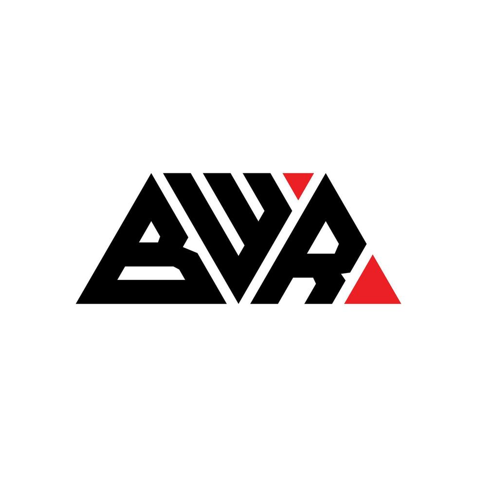bwr-Dreieck-Buchstaben-Logo-Design mit Dreiecksform. bwr-Dreieck-Logo-Design-Monogramm. BWR-Dreieck-Vektor-Logo-Vorlage mit roter Farbe. bwr dreieckiges logo einfaches, elegantes und luxuriöses logo. swr vektor
