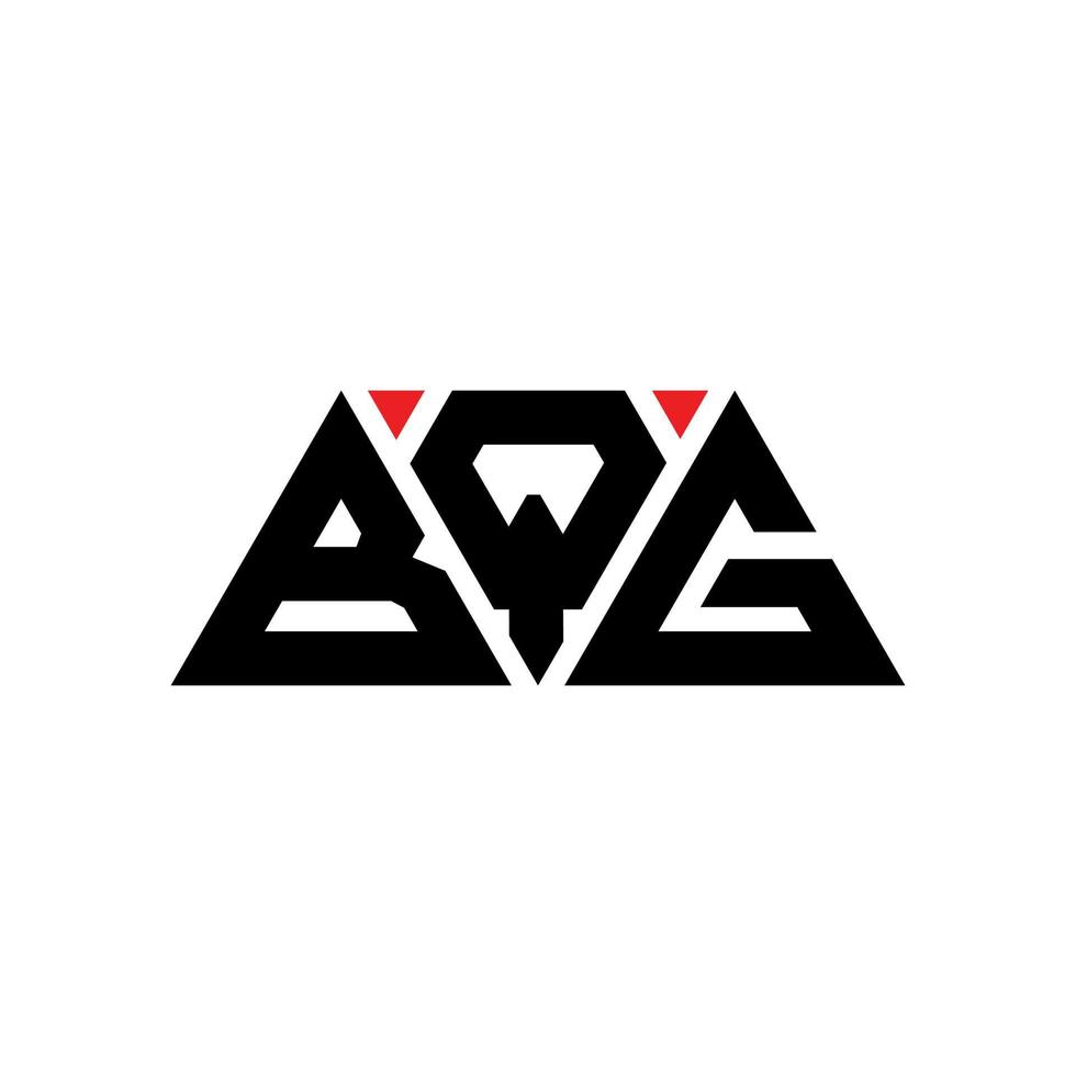 bqg Dreiecksbuchstaben-Logo-Design mit Dreiecksform. bqg-Dreieck-Logo-Design-Monogramm. BQG-Dreieck-Vektor-Logo-Vorlage mit roter Farbe. bqg dreieckiges Logo einfaches, elegantes und luxuriöses Logo. bqg vektor