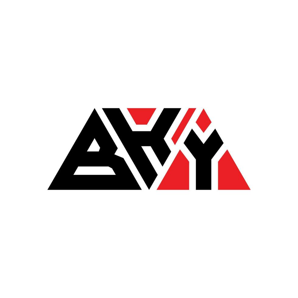bky-Dreieck-Buchstaben-Logo-Design mit Dreiecksform. bky dreieck logo design monogramm. Bky-Dreieck-Vektor-Logo-Vorlage mit roter Farbe. bky dreieckiges Logo einfaches, elegantes und luxuriöses Logo. bky vektor