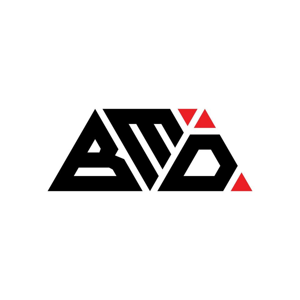 Bmd-Dreieck-Buchstaben-Logo-Design mit Dreiecksform. bmd-Dreieck-Logo-Design-Monogramm. Bmd-Dreieck-Vektor-Logo-Vorlage mit roter Farbe. dreieckiges bmd-logo einfaches, elegantes und luxuriöses logo. bmd vektor