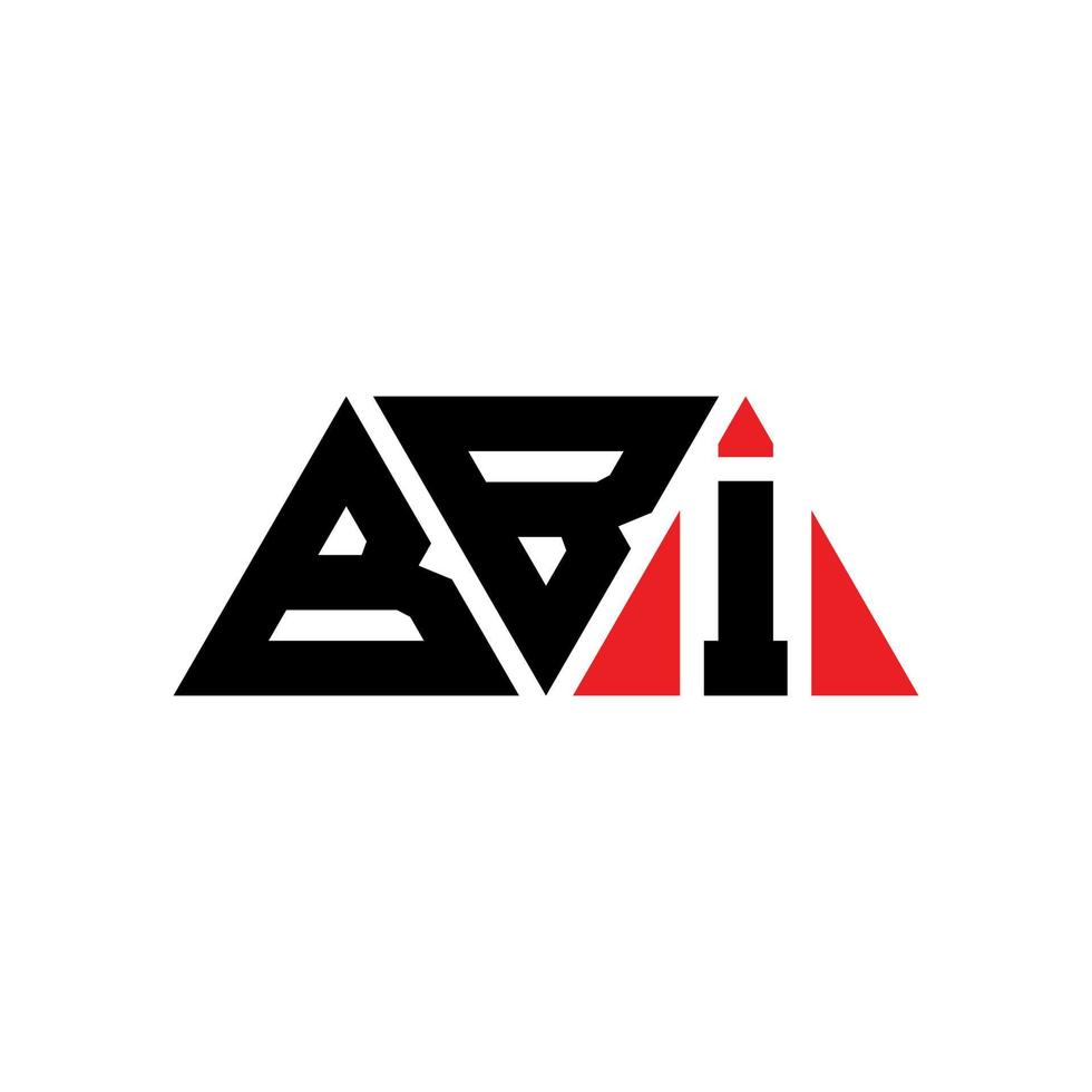 bbi-Dreieck-Buchstaben-Logo-Design mit Dreiecksform. bbi-Dreieck-Logo-Design-Monogramm. bbi-Dreieck-Vektor-Logo-Vorlage mit roter Farbe. bbi dreieckiges Logo einfaches, elegantes und luxuriöses Logo. bbi vektor