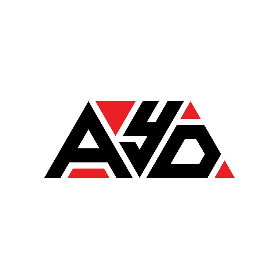 ayd Dreiecksbuchstaben-Logo-Design mit Dreiecksform. Ayd-Dreieck-Logo-Design-Monogramm. Ayd-Dreieck-Vektor-Logo-Vorlage mit roter Farbe. ayd dreieckiges Logo einfaches, elegantes und luxuriöses Logo. ayd vektor